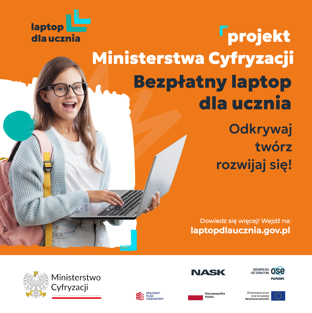 Read more about the article PROJEKT ,,LAPTOP DLA UCZNIA”